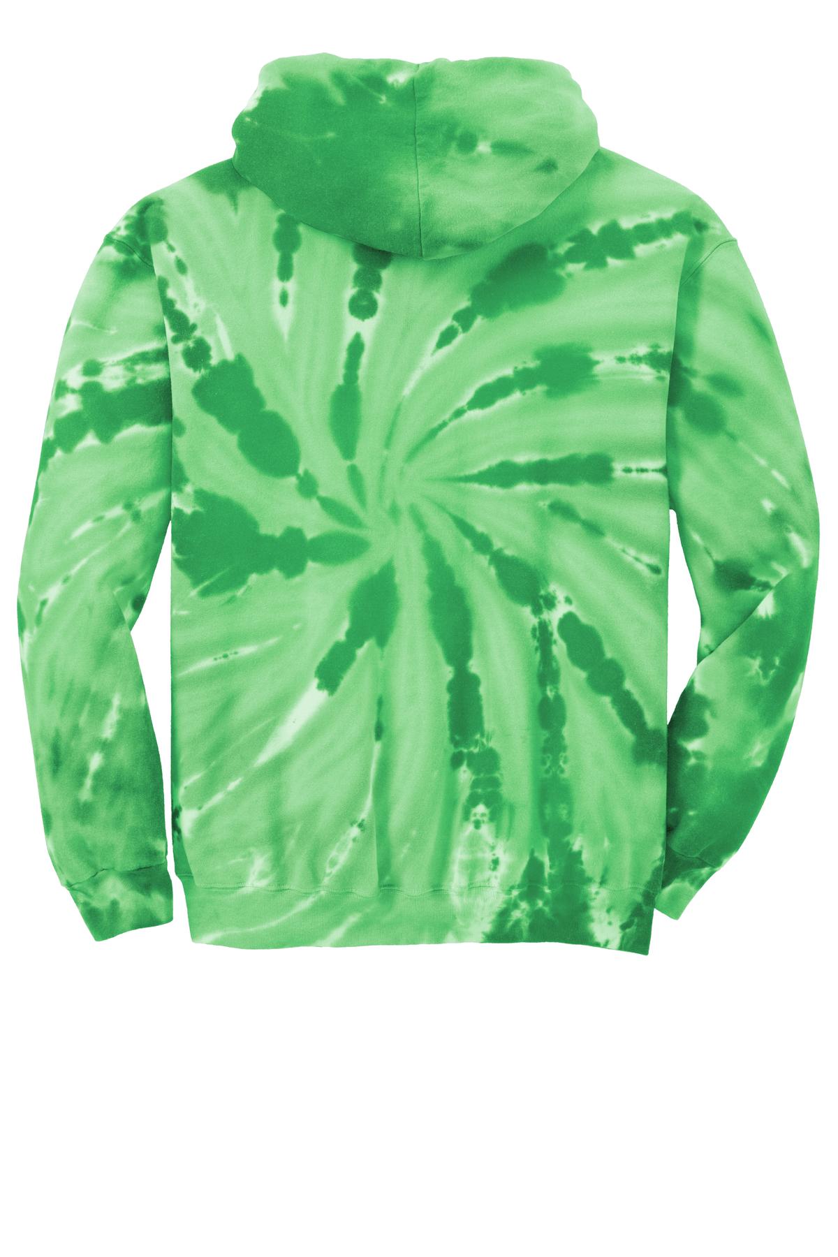 Port & Co Tie-Dye Pullover Hooded Sweatshirt - Kelly