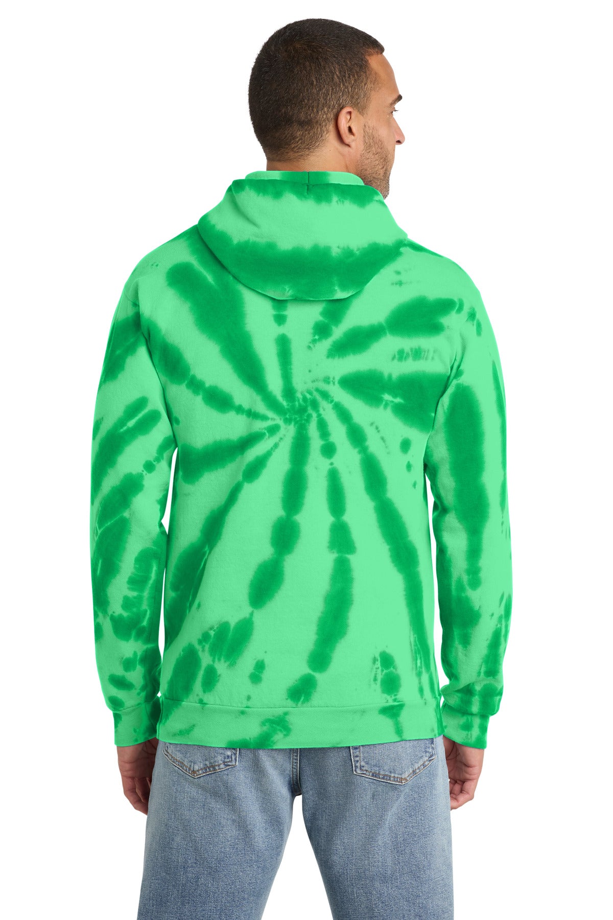 Port & Co Tie-Dye Pullover Hooded Sweatshirt - Kelly