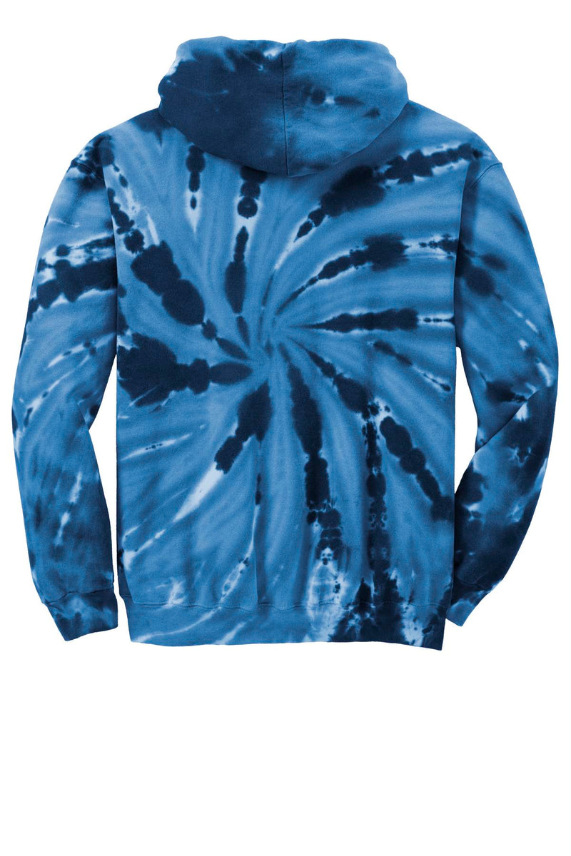 Port & Co Tie-Dye Pullover Hooded Sweatshirt - Navy