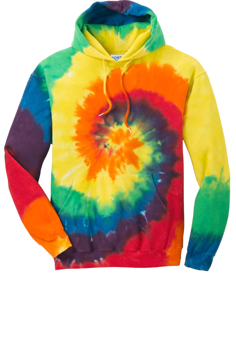 Port & Co Tie-Dye Pullover Hooded Sweatshirt - Rainbow