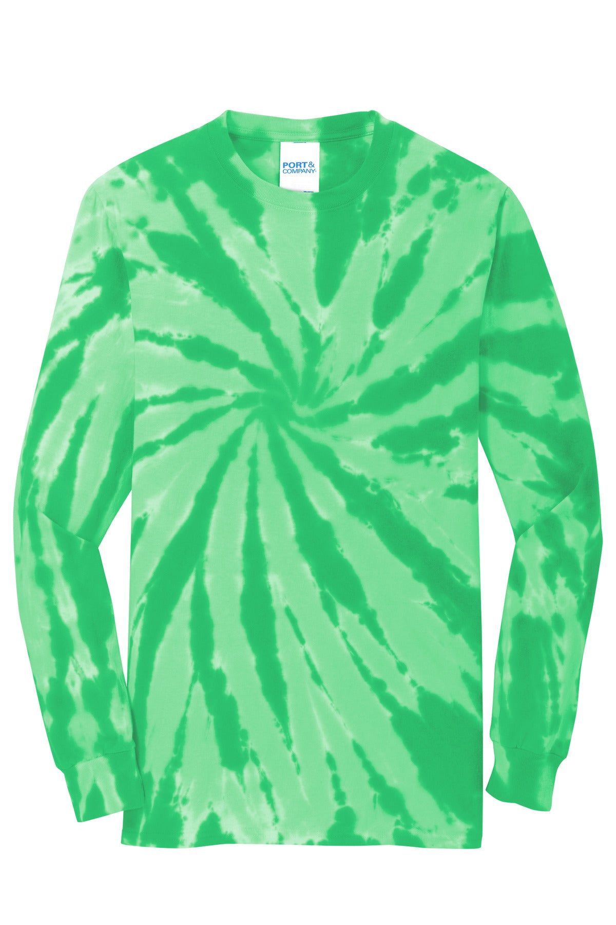 Port & Co Tie-Dye Long Sleeve Tee - Kelly