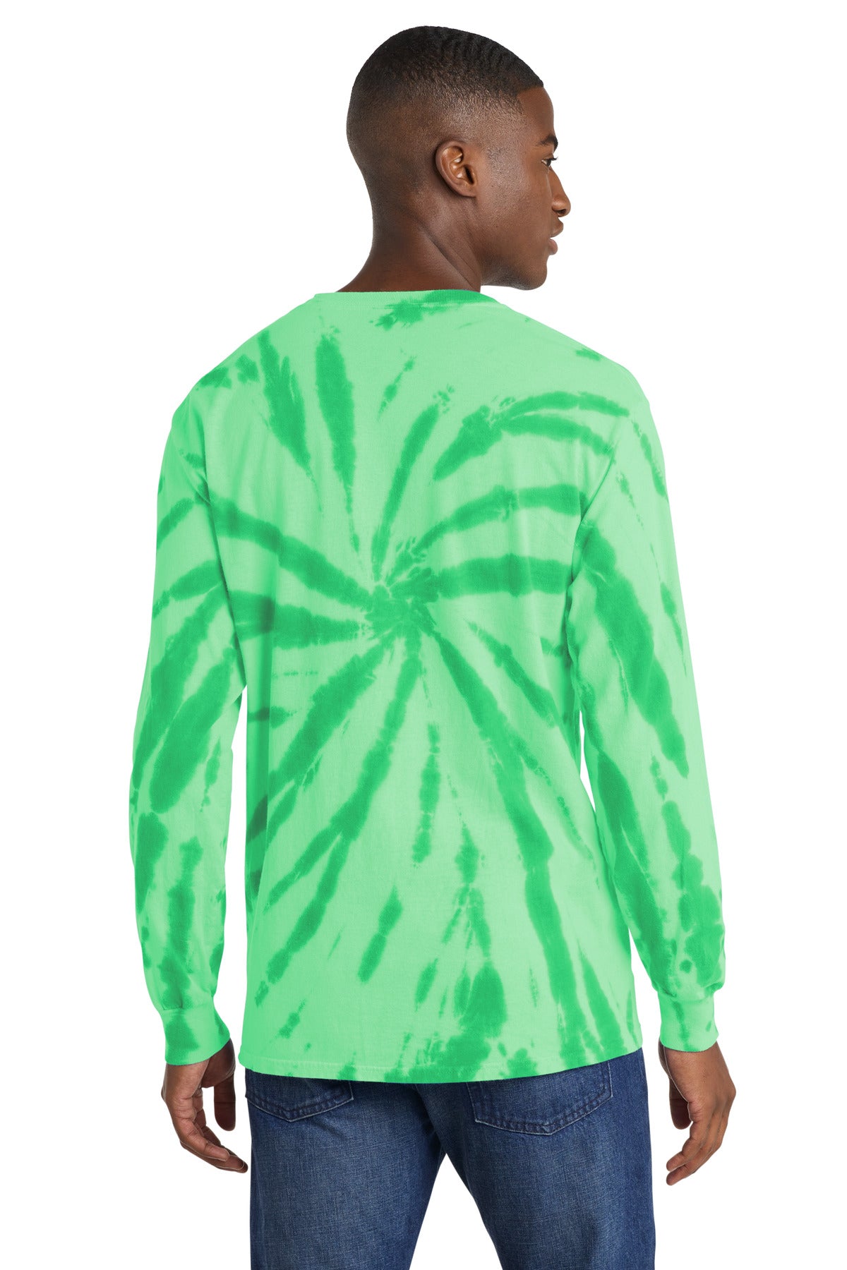 Port & Co Tie-Dye Long Sleeve Tee - Kelly