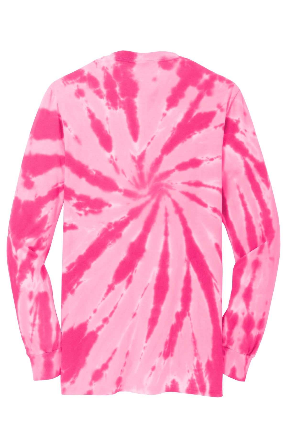 Port & Co Tie-Dye Long Sleeve Tee - Pink