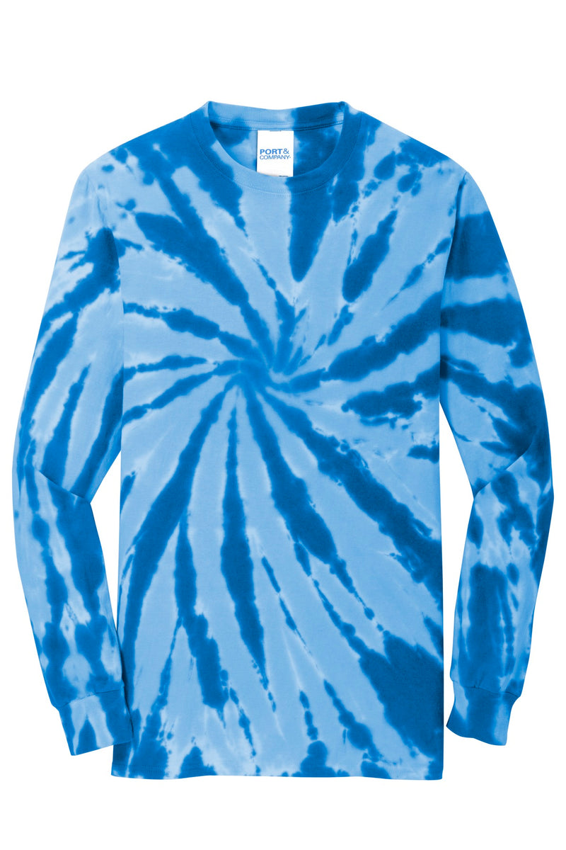 Port & Co Tie-Dye Long Sleeve Tee - Royal