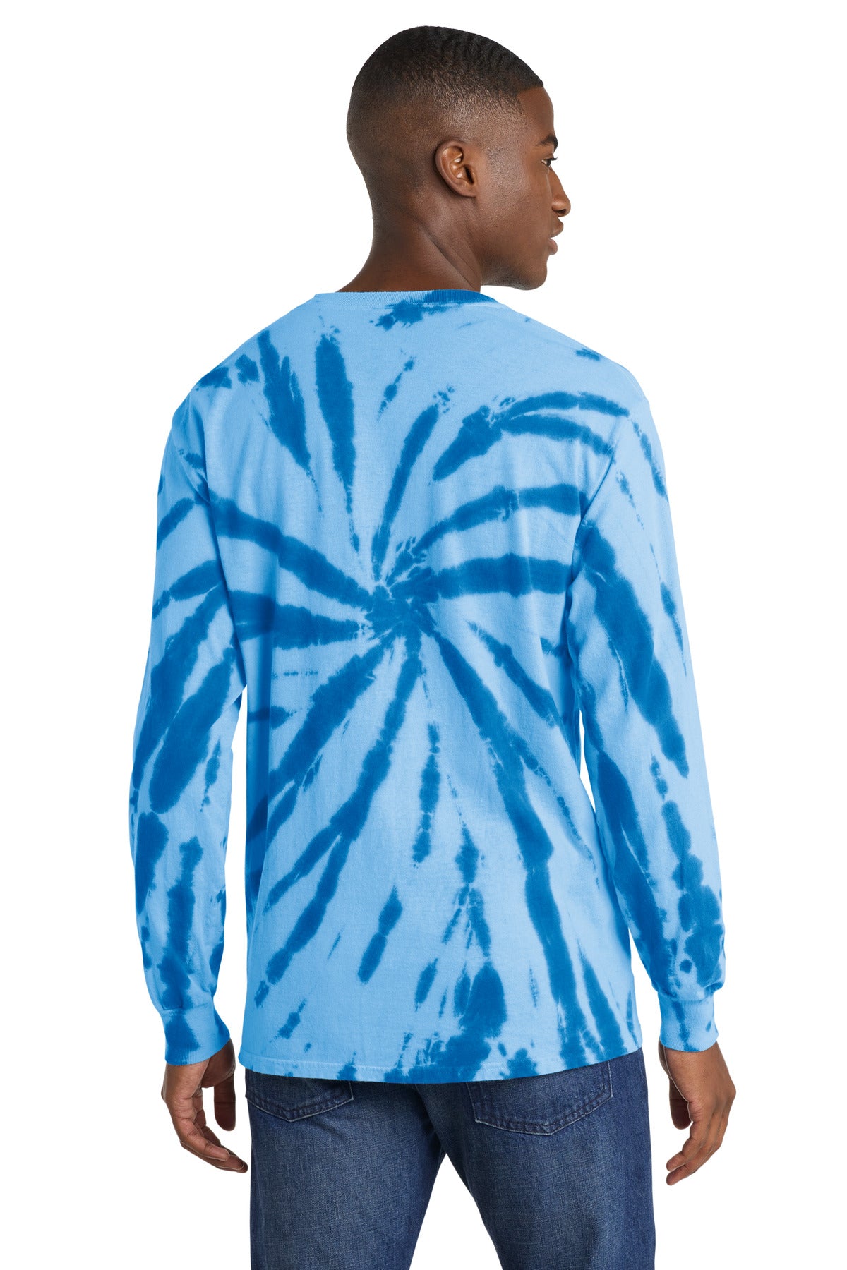 Port & Co Tie-Dye Long Sleeve Tee - Royal