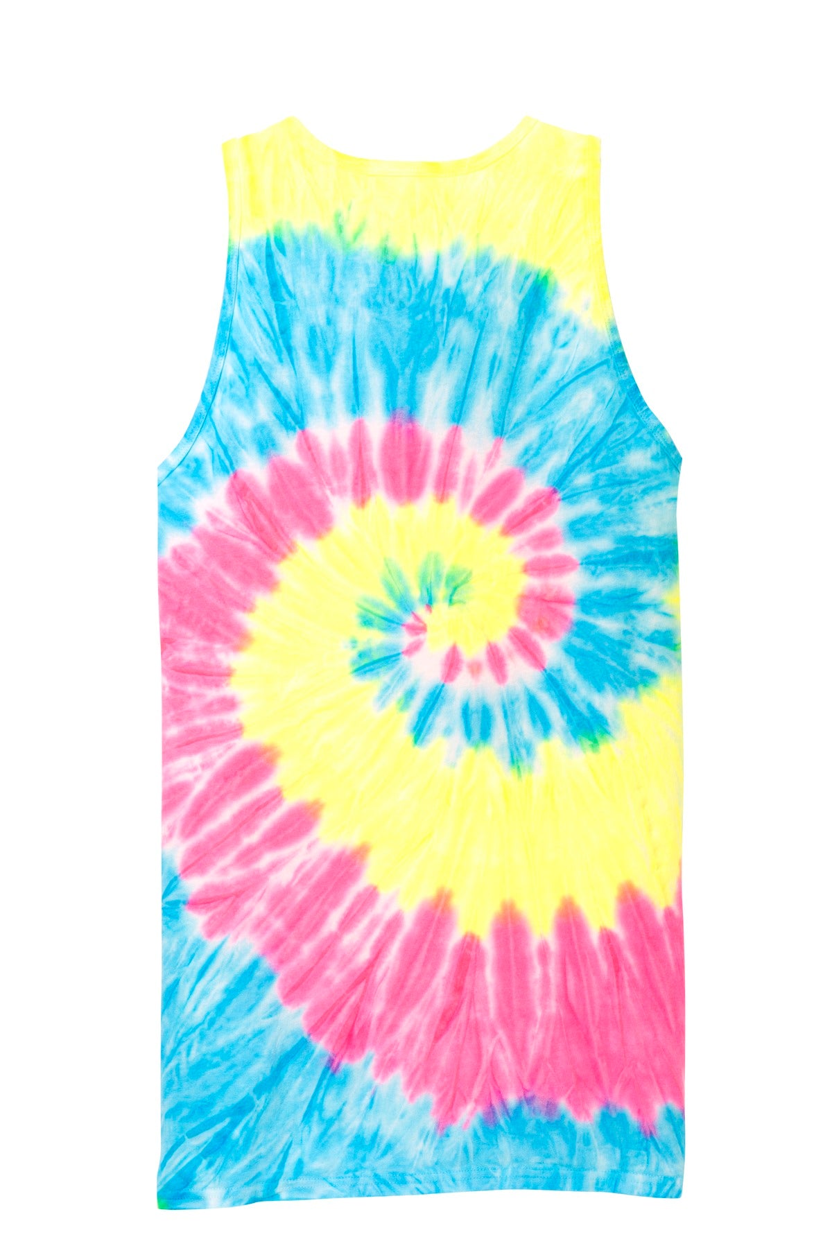Port & Co Tie-Dye Tank Top - Neon Rainbow