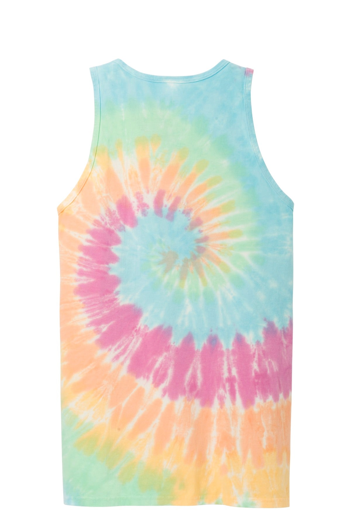 Port & Co Tie-Dye Tank Top - Pastel Rainbow