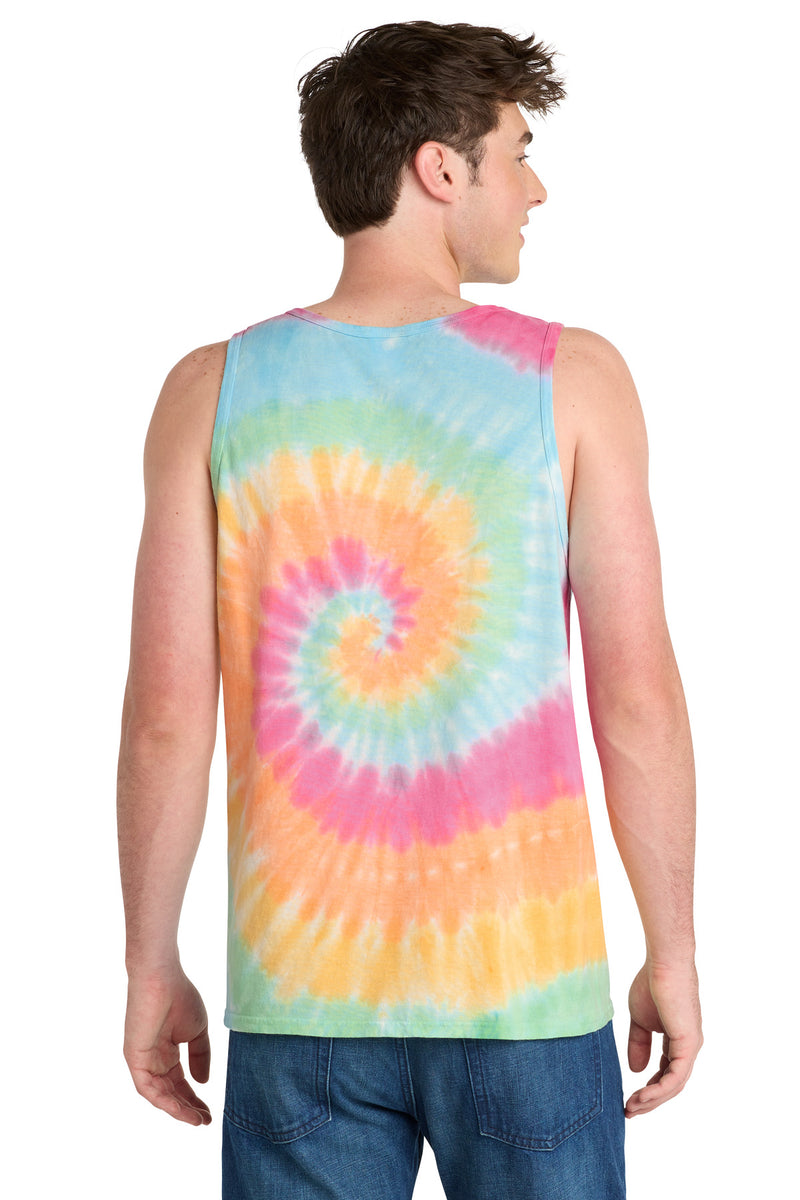 Port & Co Tie-Dye Tank Top - Pastel Rainbow