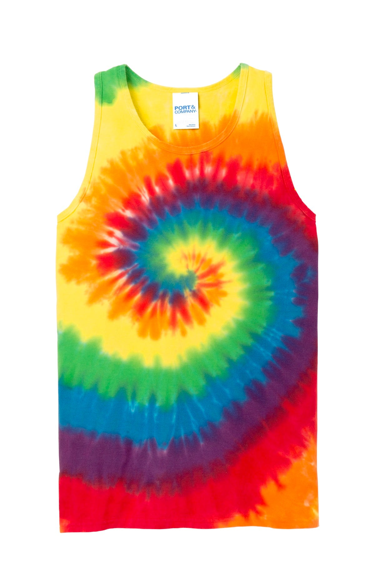 Port & Co Tie-Dye Tank Top - Rainbow