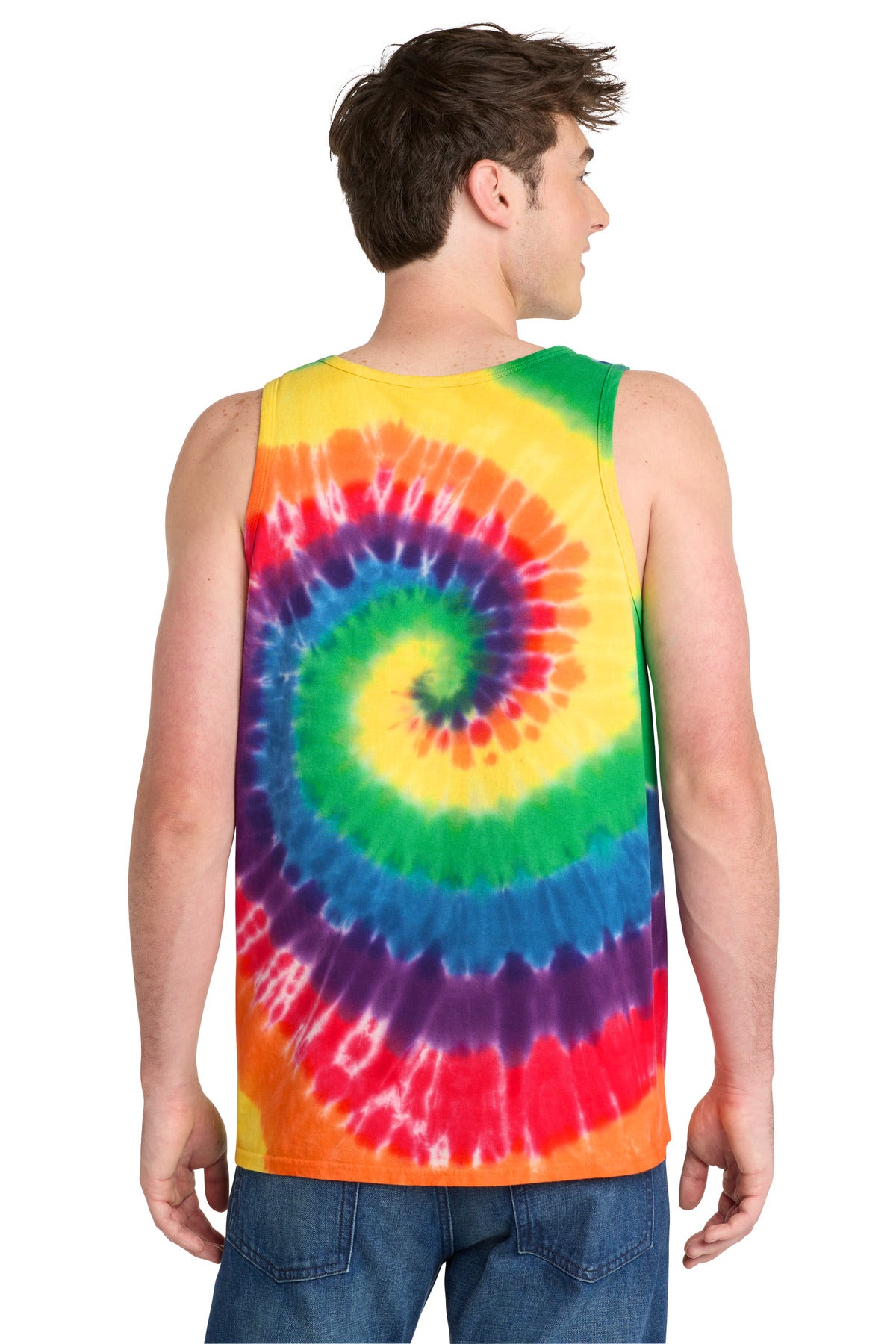Port & Co Tie-Dye Tank Top - Rainbow