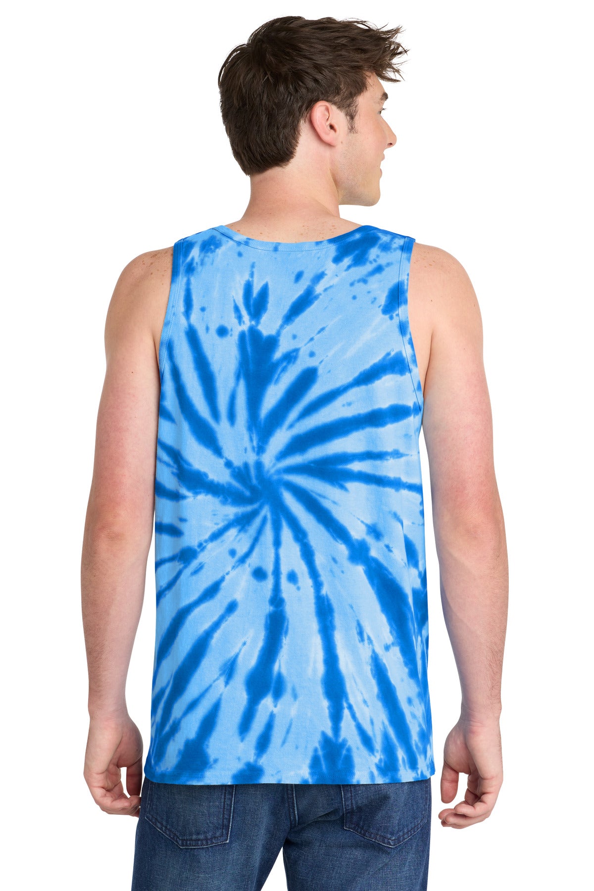 Port & Co Tie-Dye Tank Top - Royal