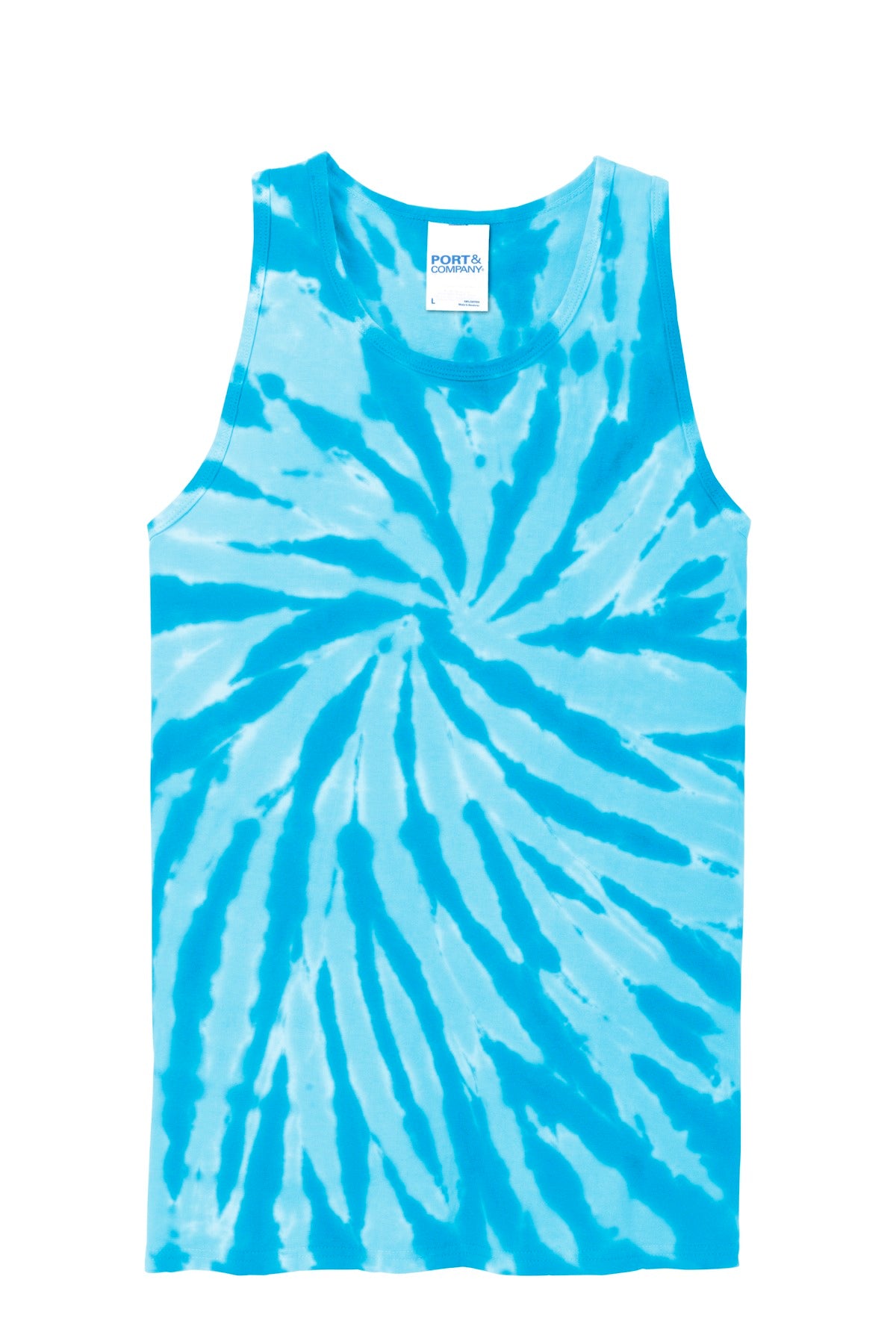 Port & Co Tie-Dye Tank Top - Turquoise