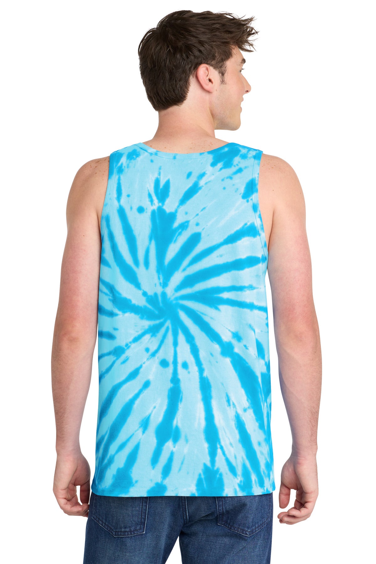 Port & Co Tie-Dye Tank Top - Turquoise