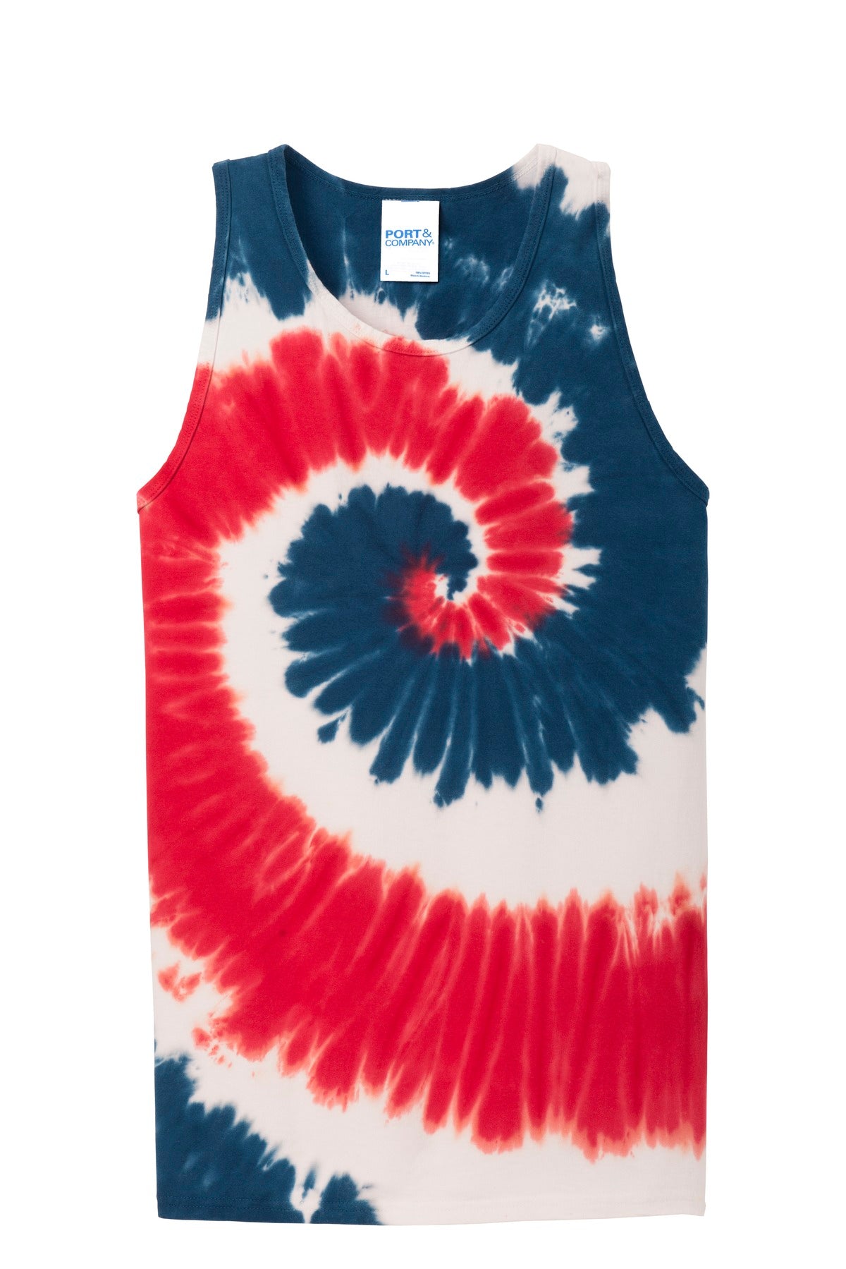 Port & Co Tie-Dye Tank Top - USA Rainbow
