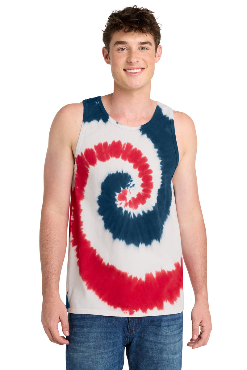 Port & Co Tie-Dye Tank Top - USA Rainbow