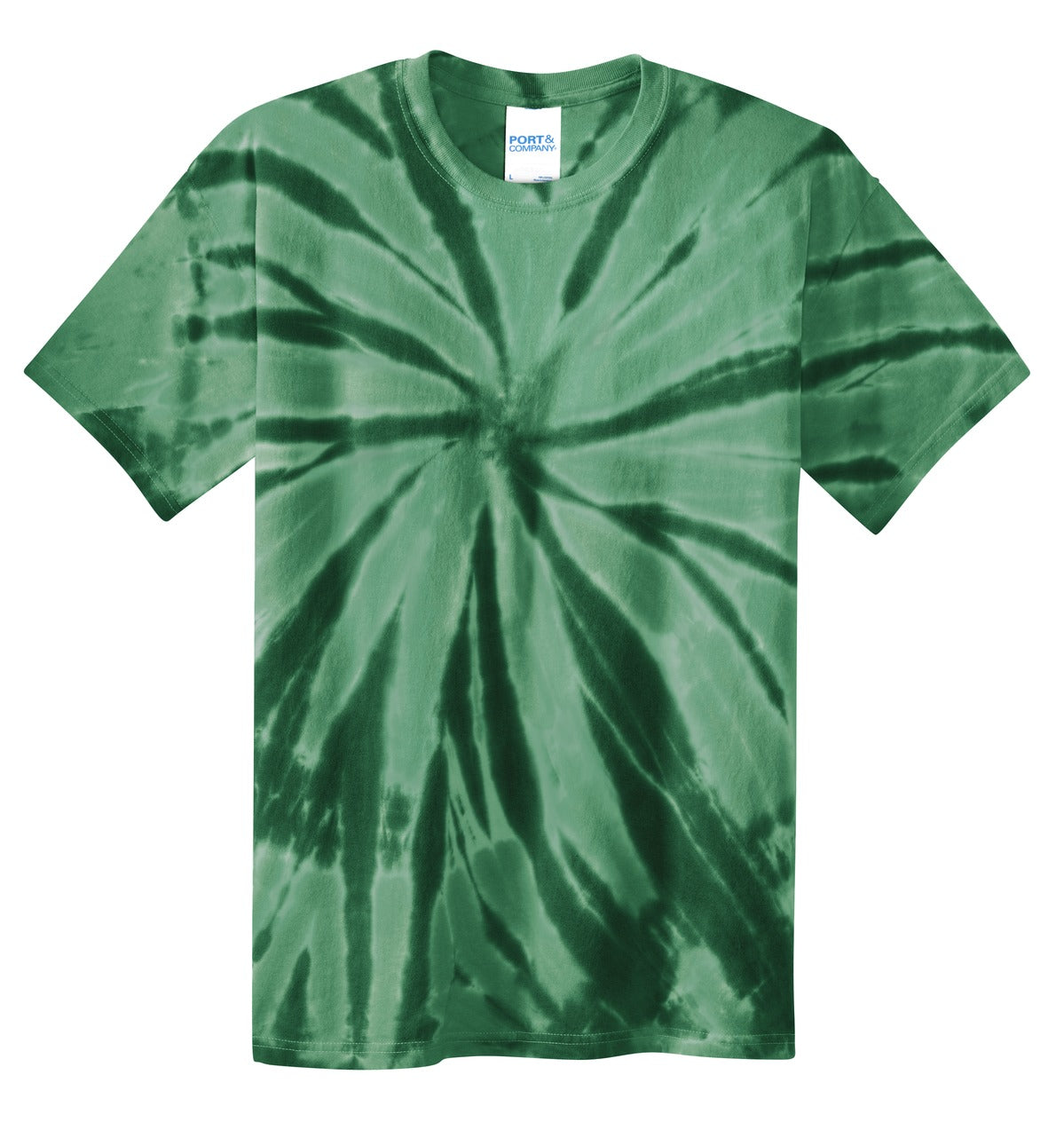 Port & Co Youth Tie-Dye Tee - Forest Green