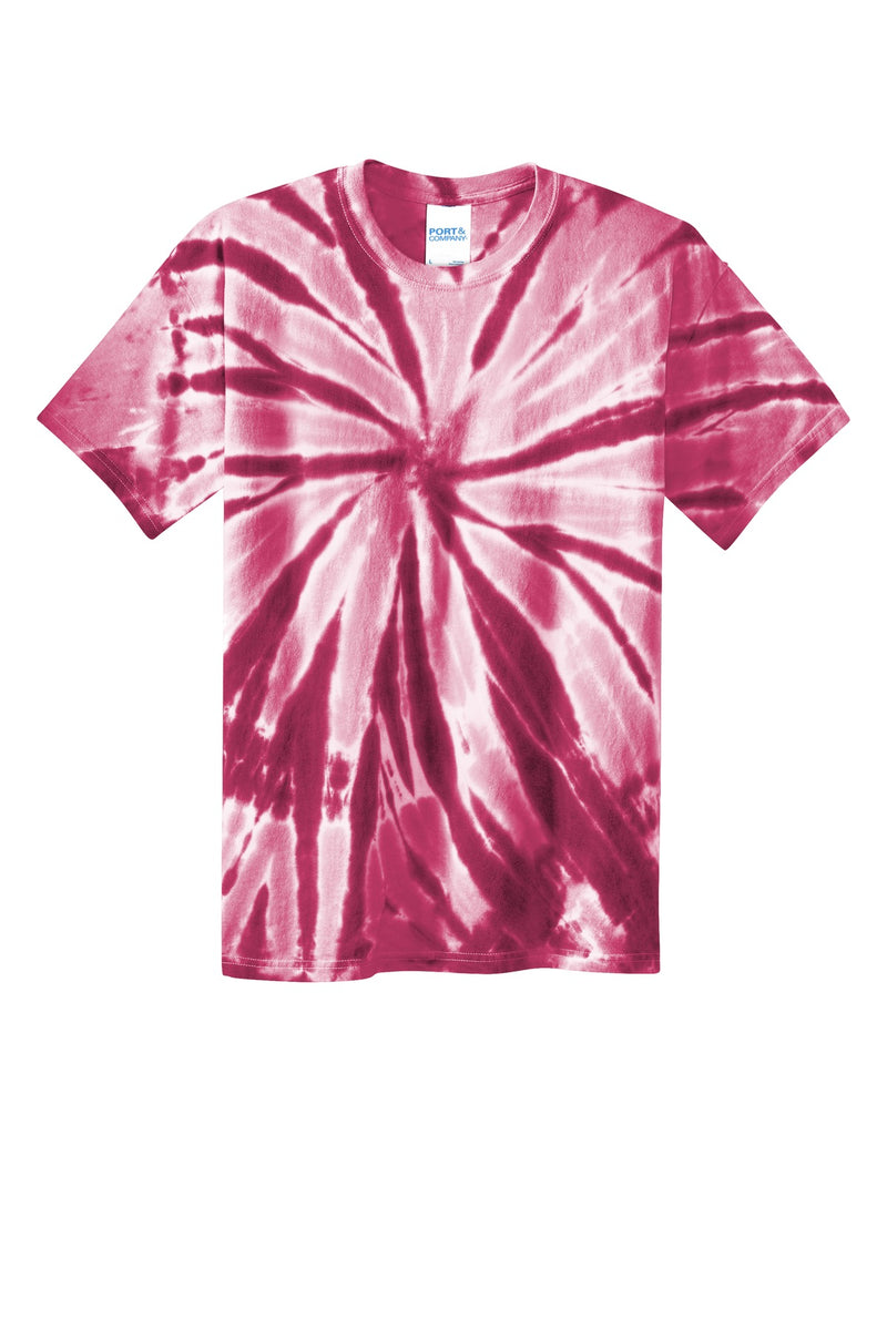 Port & Co Youth Tie-Dye Tee - Maroon