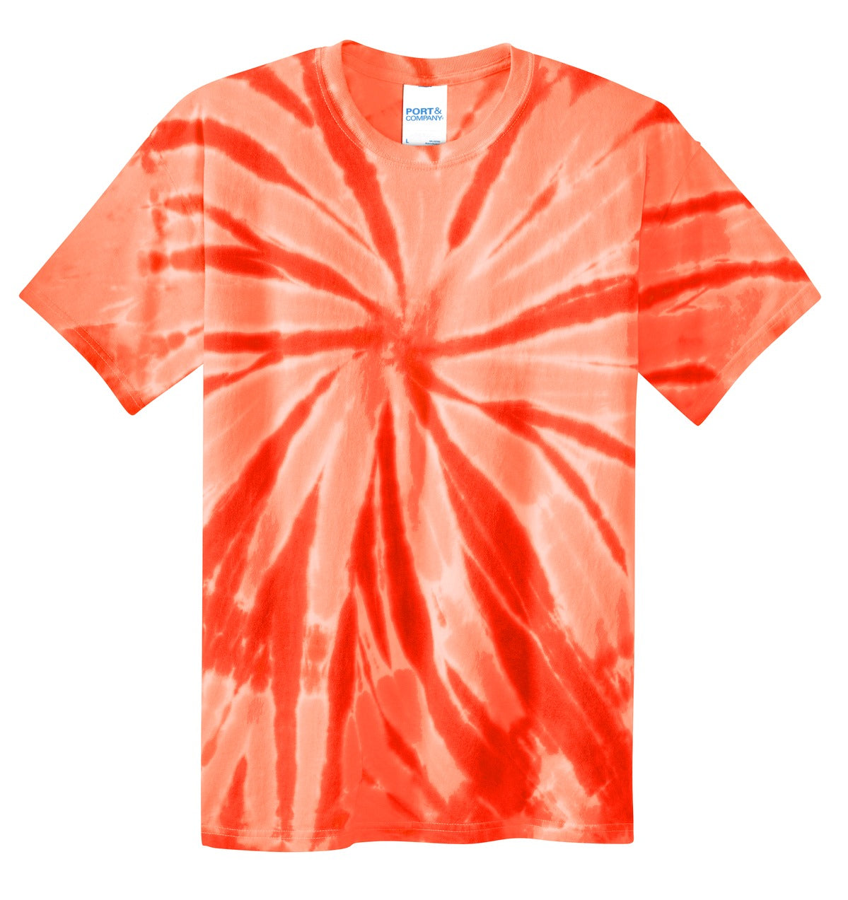 Port & Co Youth Tie-Dye Tee - Orange