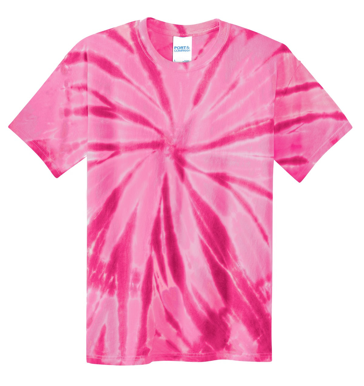 Port & Co Youth Tie-Dye Tee - Pink