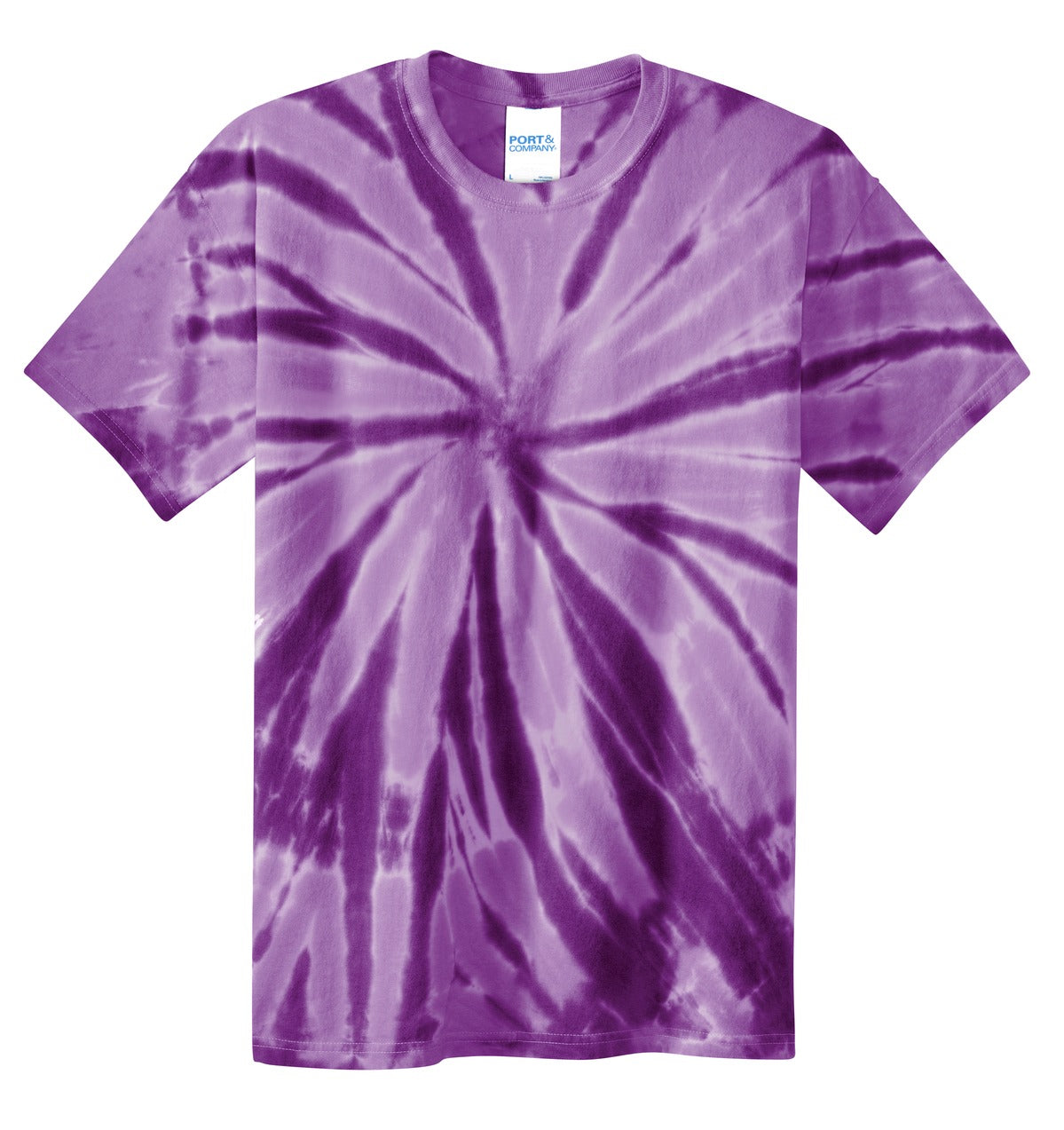 Port & Co Youth Tie-Dye Tee - Purple