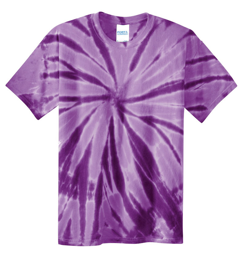 Port & Co Youth Tie-Dye Tee - Purple