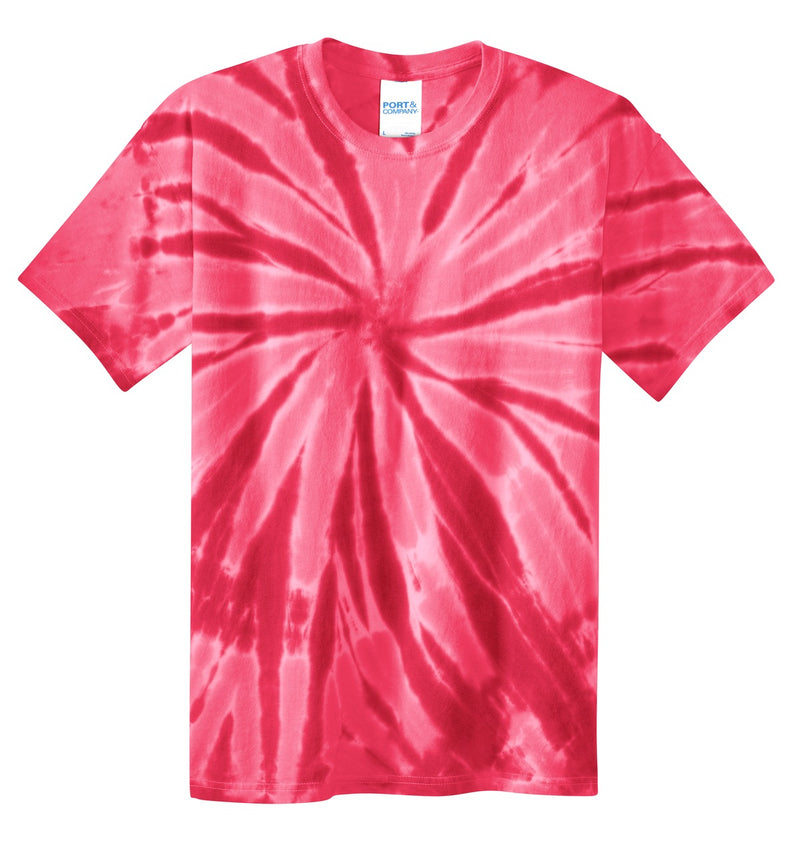 Port & Co Youth Tie-Dye Tee - Red