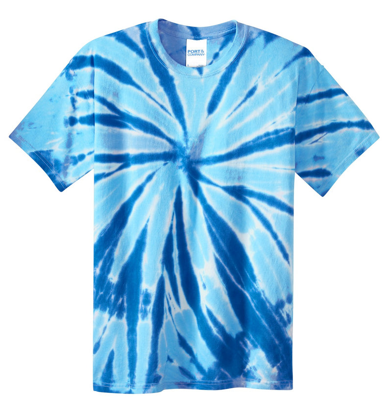 Port & Co Youth Tie-Dye Tee - Royal