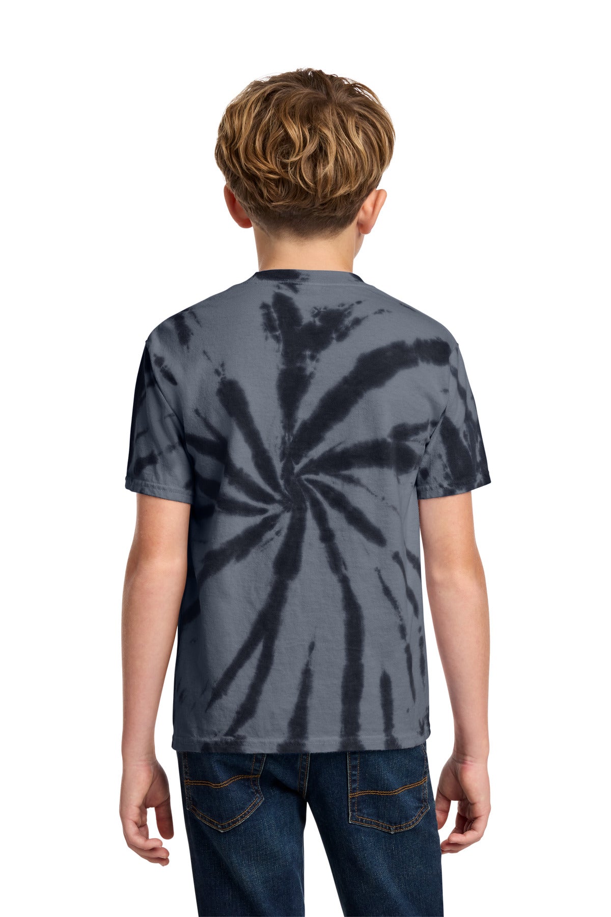 Port & Co Youth Tie-Dye Tee - Black