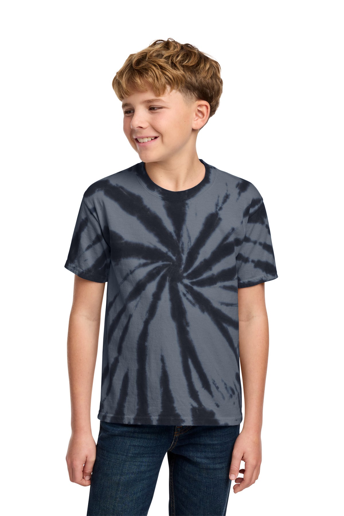 Port & Co Youth Tie-Dye Tee - Black