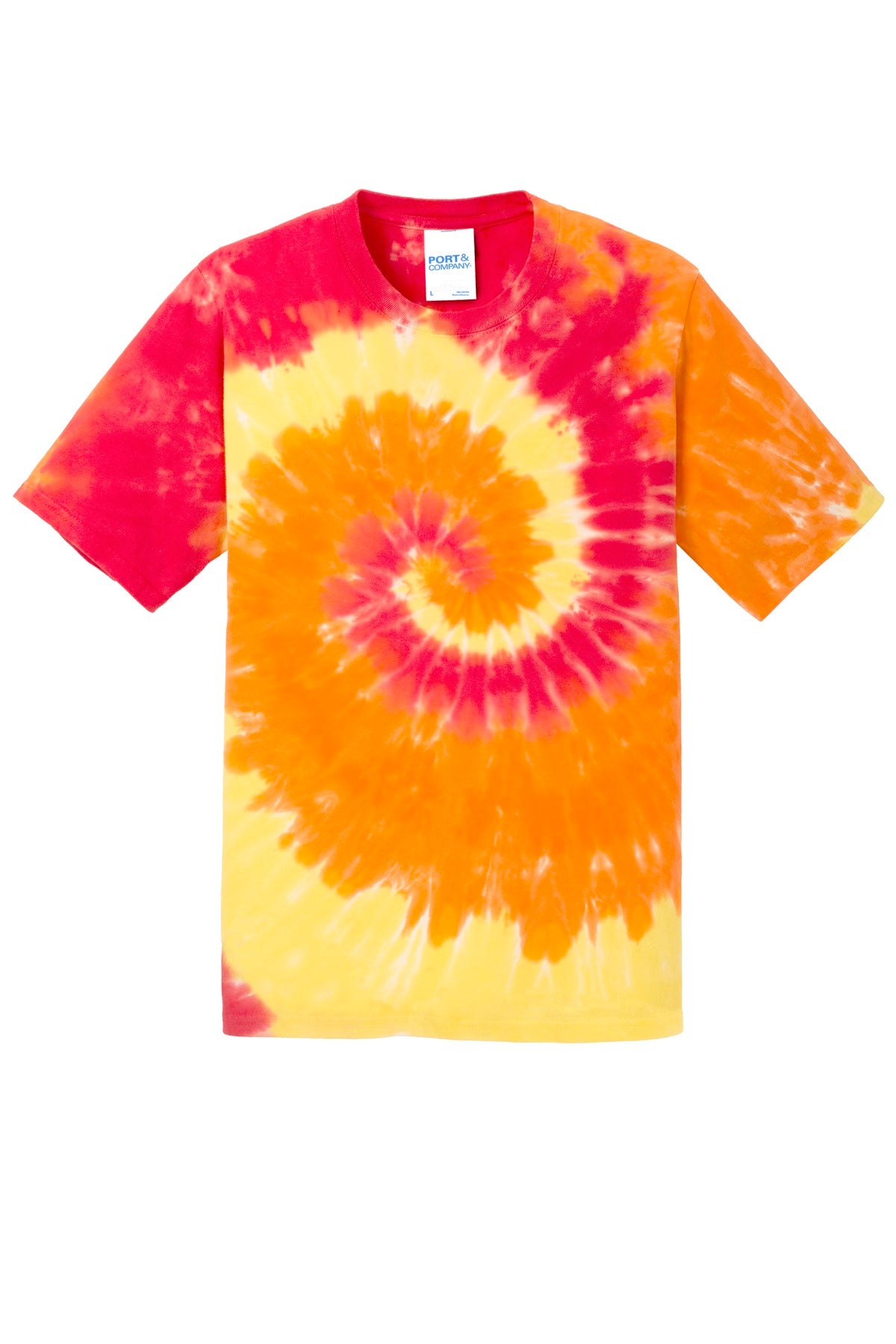Port & Co Youth Tie-Dye Tee - Blaze Rainbow