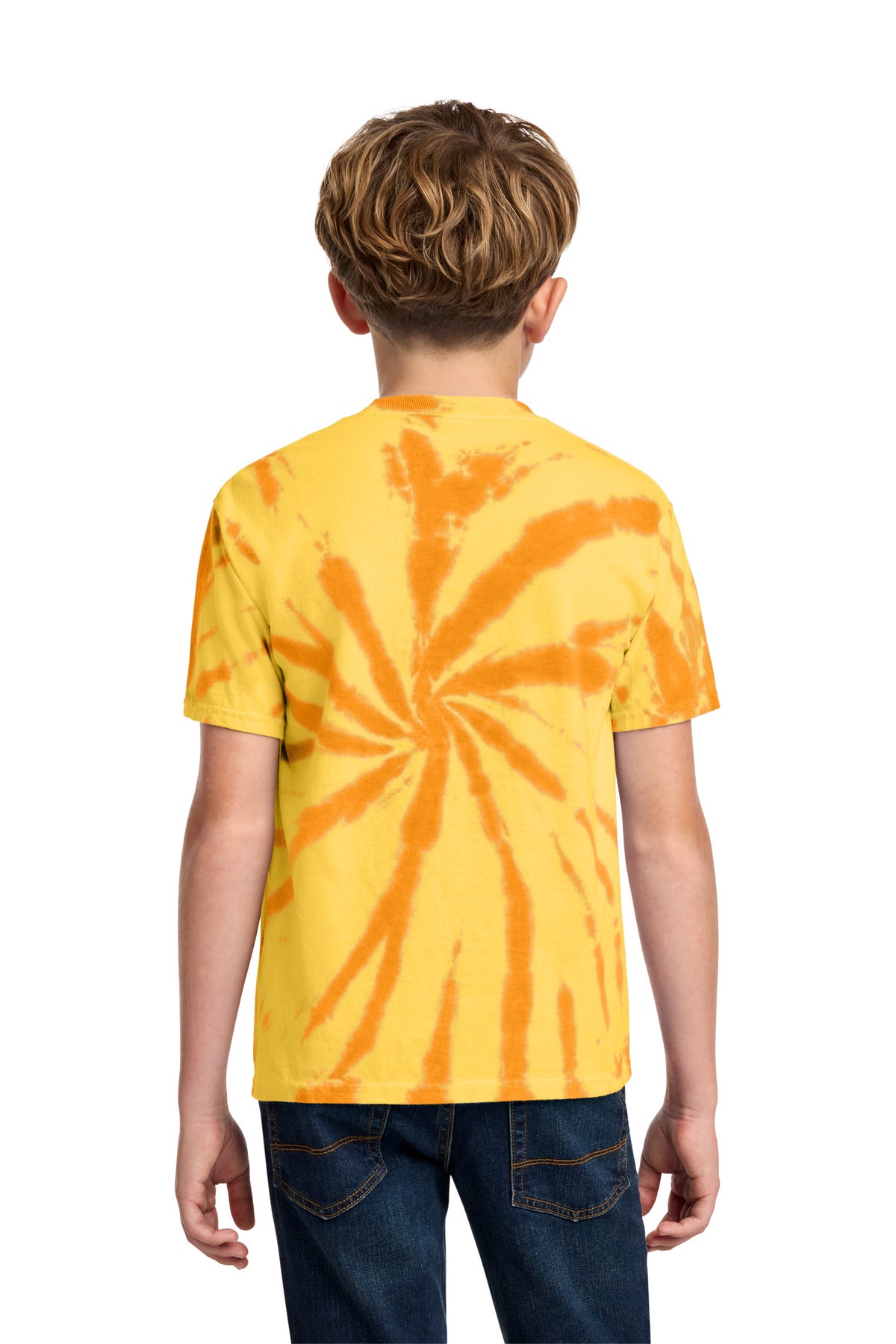 Port & Co Youth Tie-Dye Tee - Gold