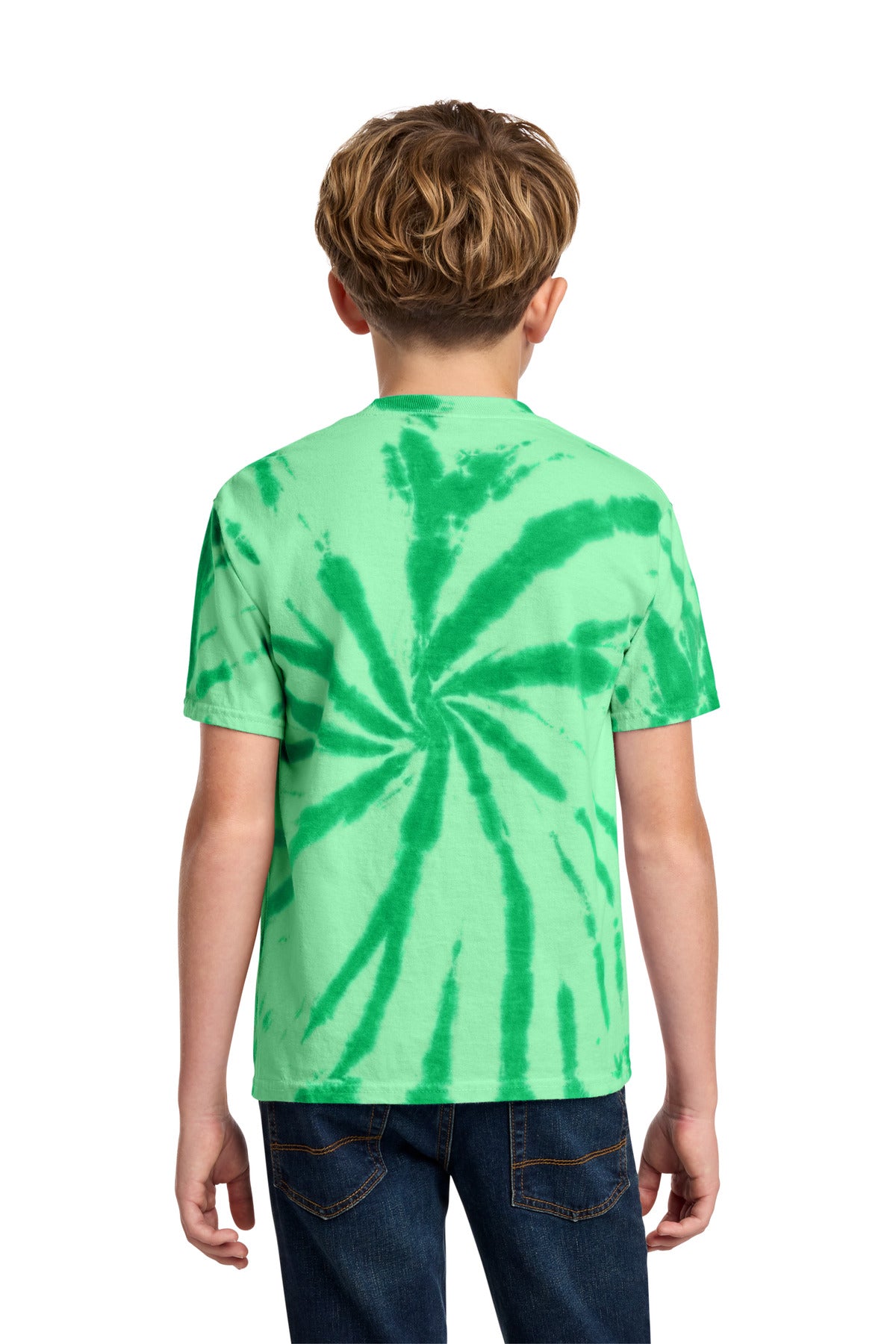 Port & Co Youth Tie-Dye Tee - Kelly