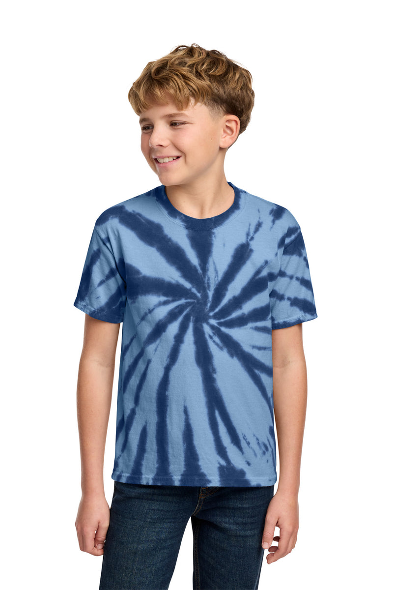 Port & Co Youth Tie-Dye Tee - Navy