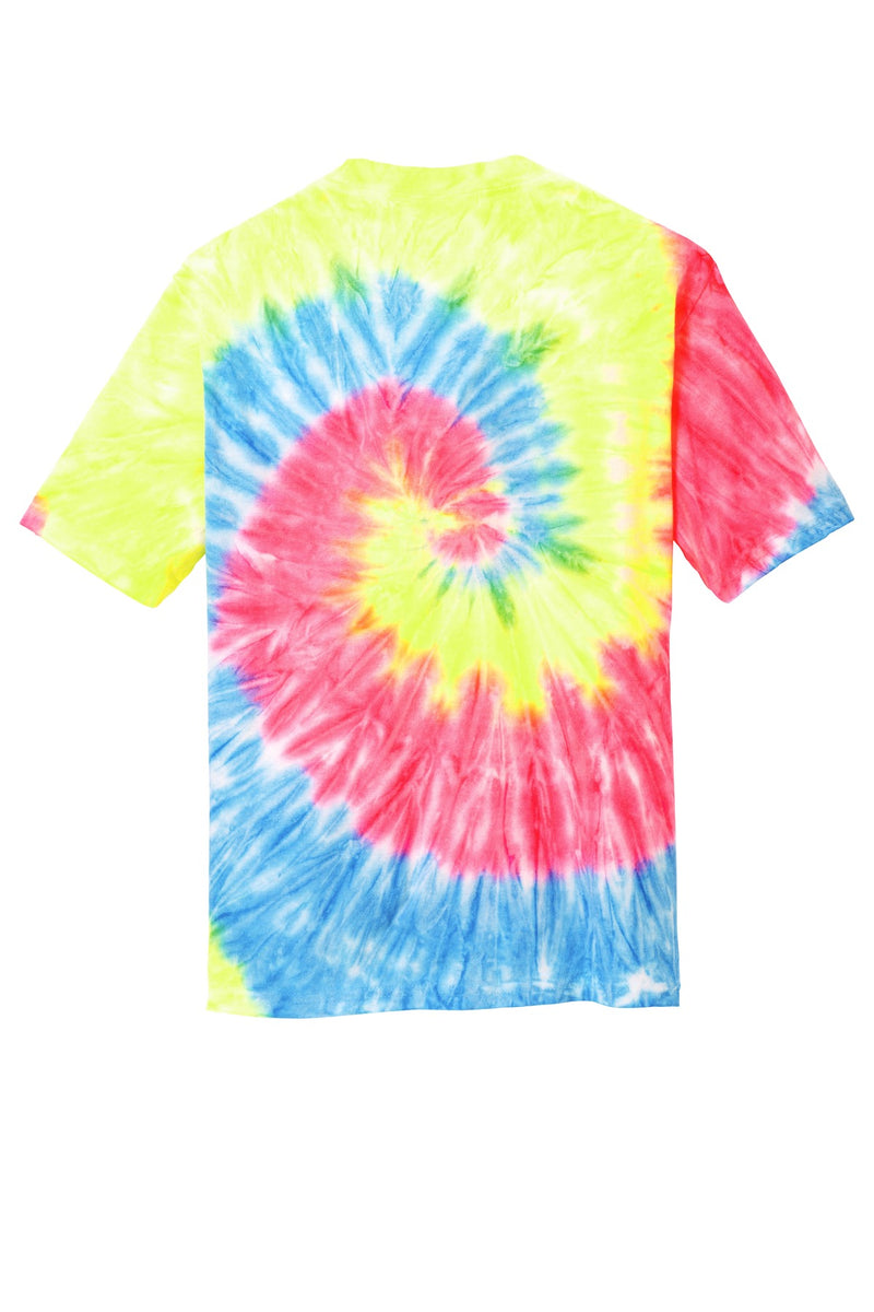Port & Co Youth Tie-Dye Tee - Neon Rainbow
