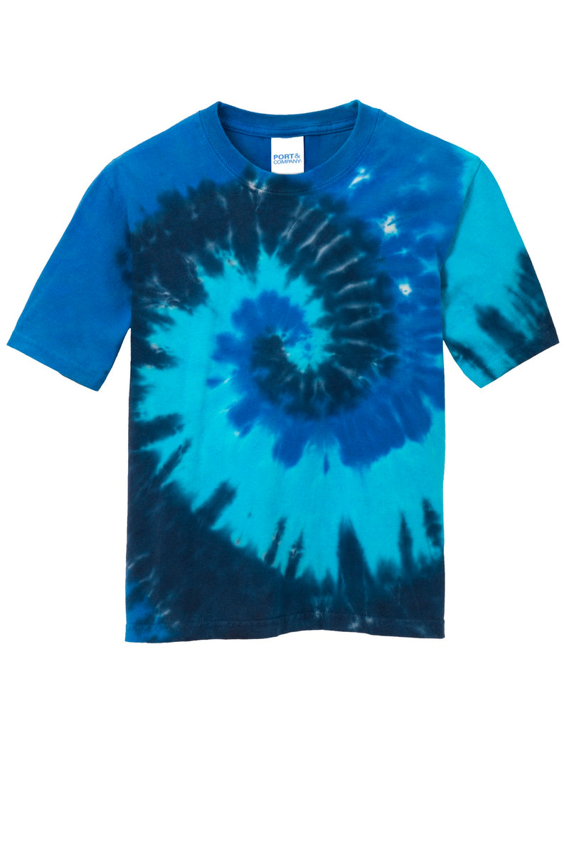 Port & Co Youth Tie-Dye Tee - Ocean Rainbow