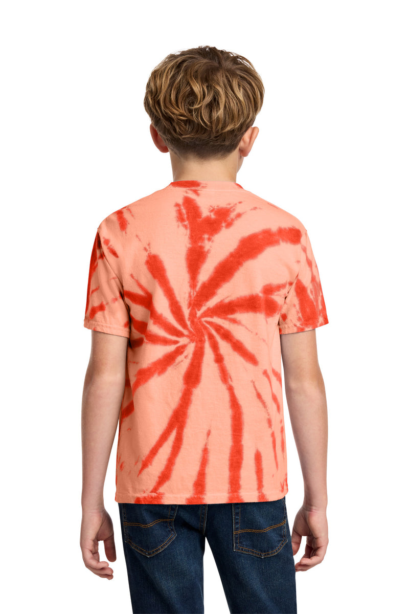 Port & Co Youth Tie-Dye Tee - Orange