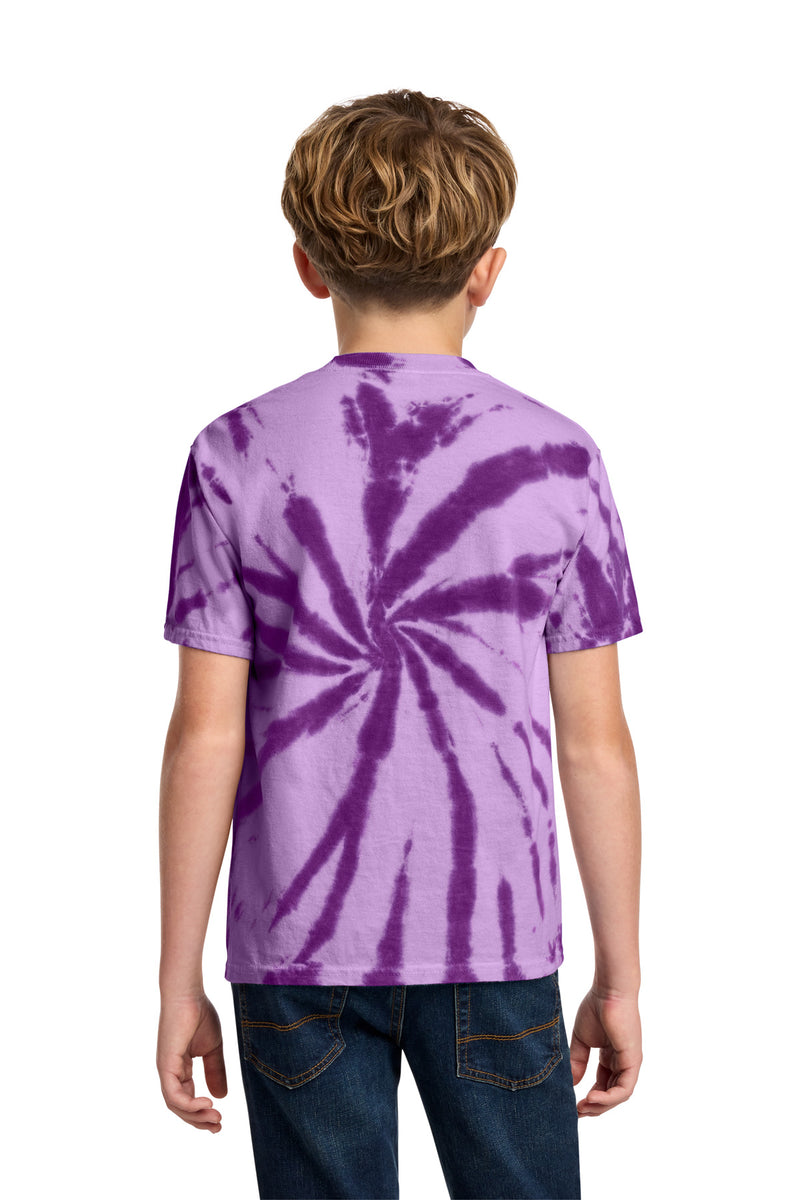 Port & Co Youth Tie-Dye Tee - Purple
