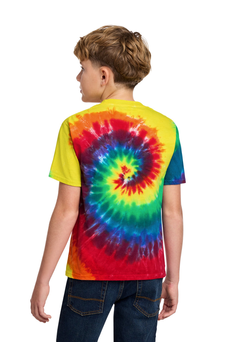 Port & Co Youth Tie-Dye Tee - Rainbow