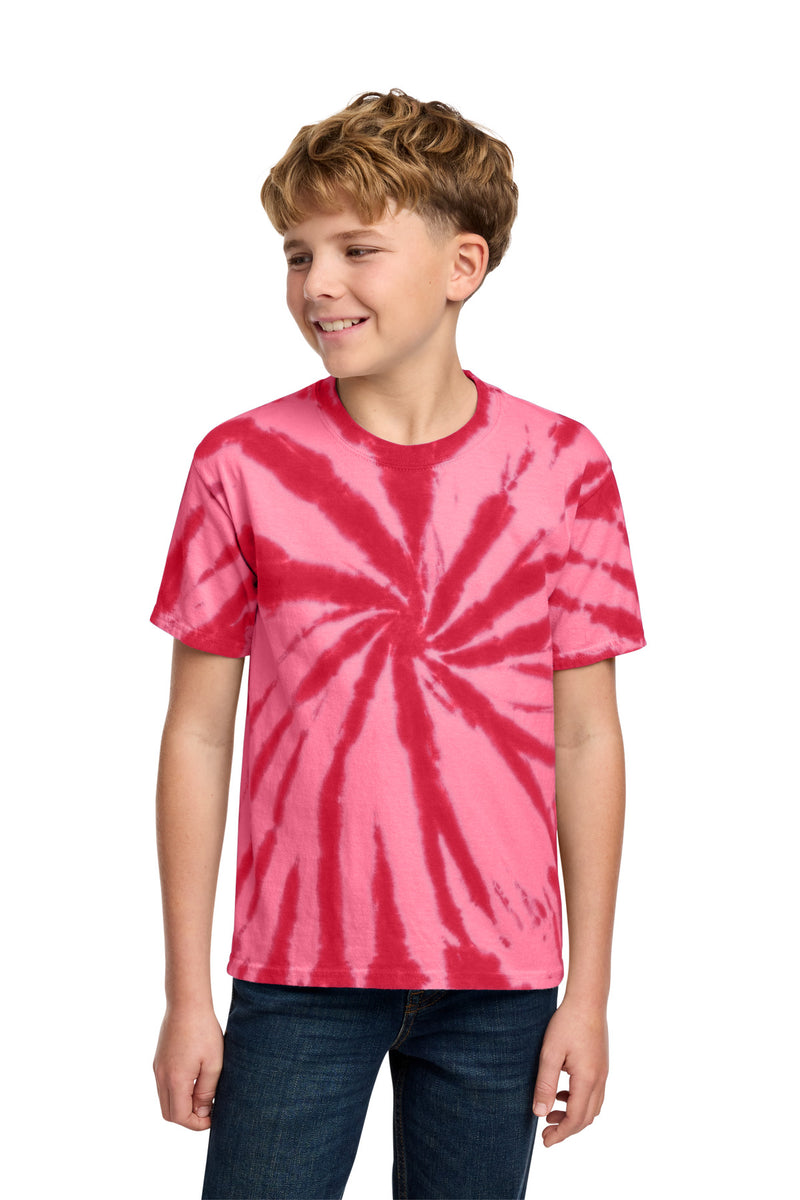 Port & Co Youth Tie-Dye Tee - Red