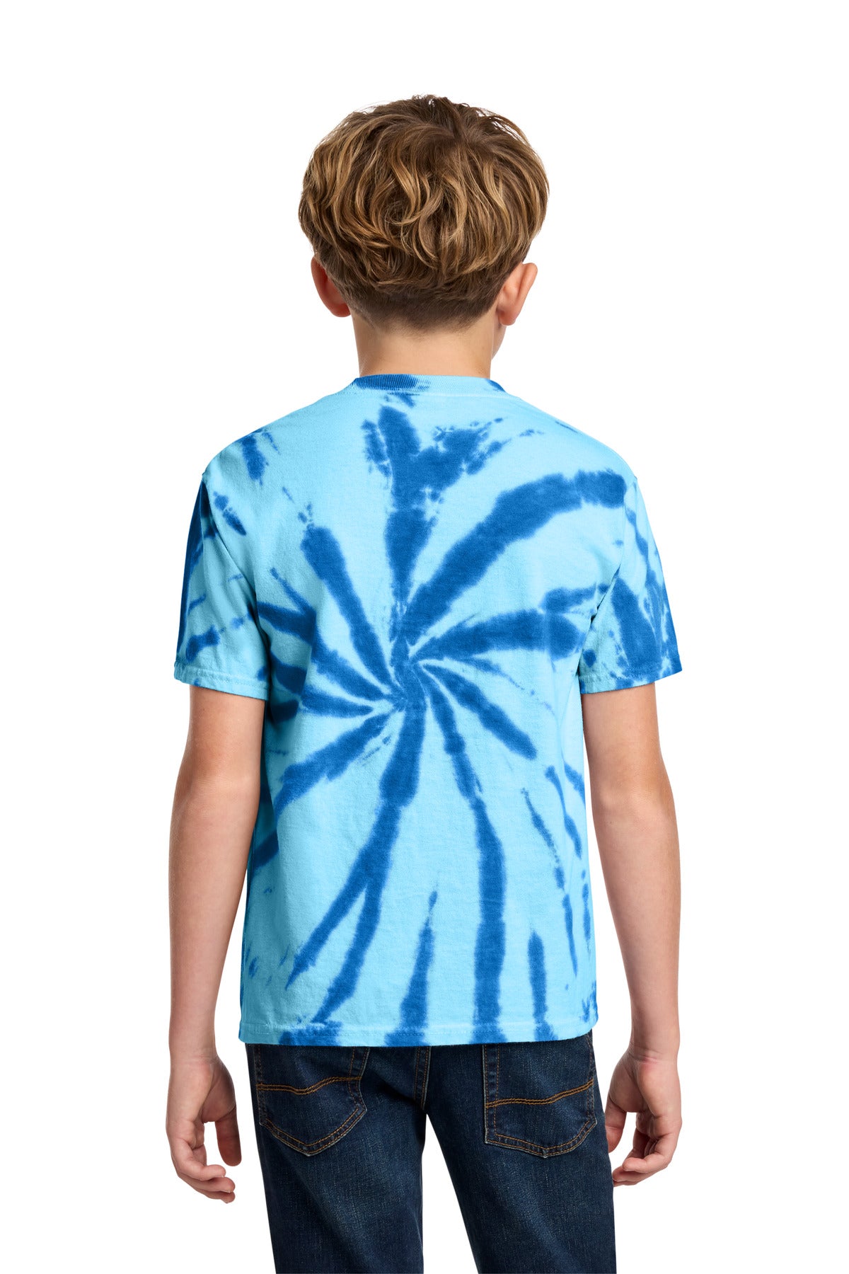 Port & Co Youth Tie-Dye Tee - Royal