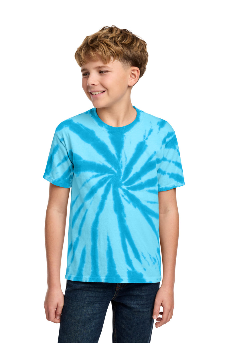 Port & Co Youth Tie-Dye Tee - Turquoise