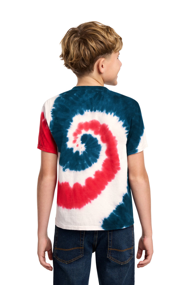 Port & Co Youth Tie-Dye Tee - USA Rainbow