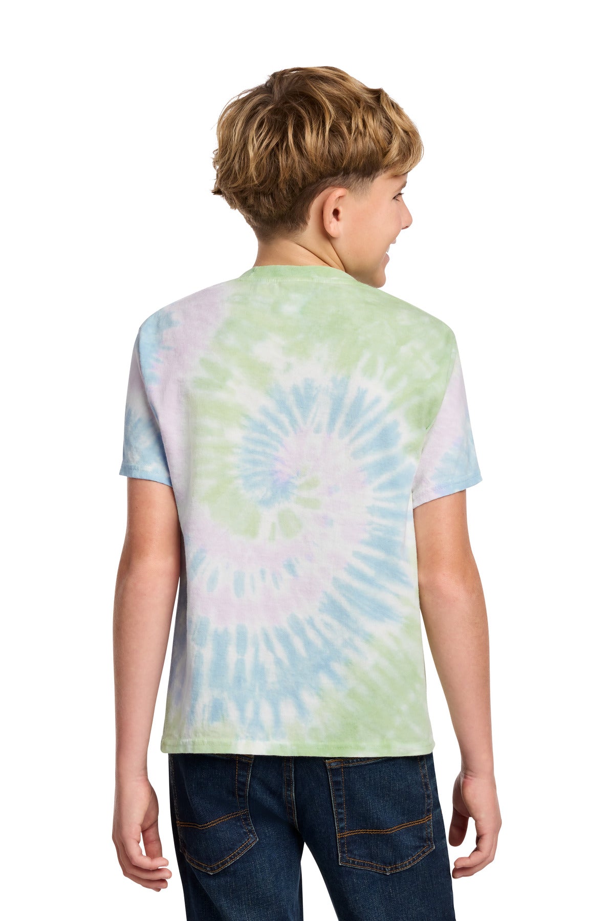 Port & Co Youth Tie-Dye Tee - Watercolor Spiral