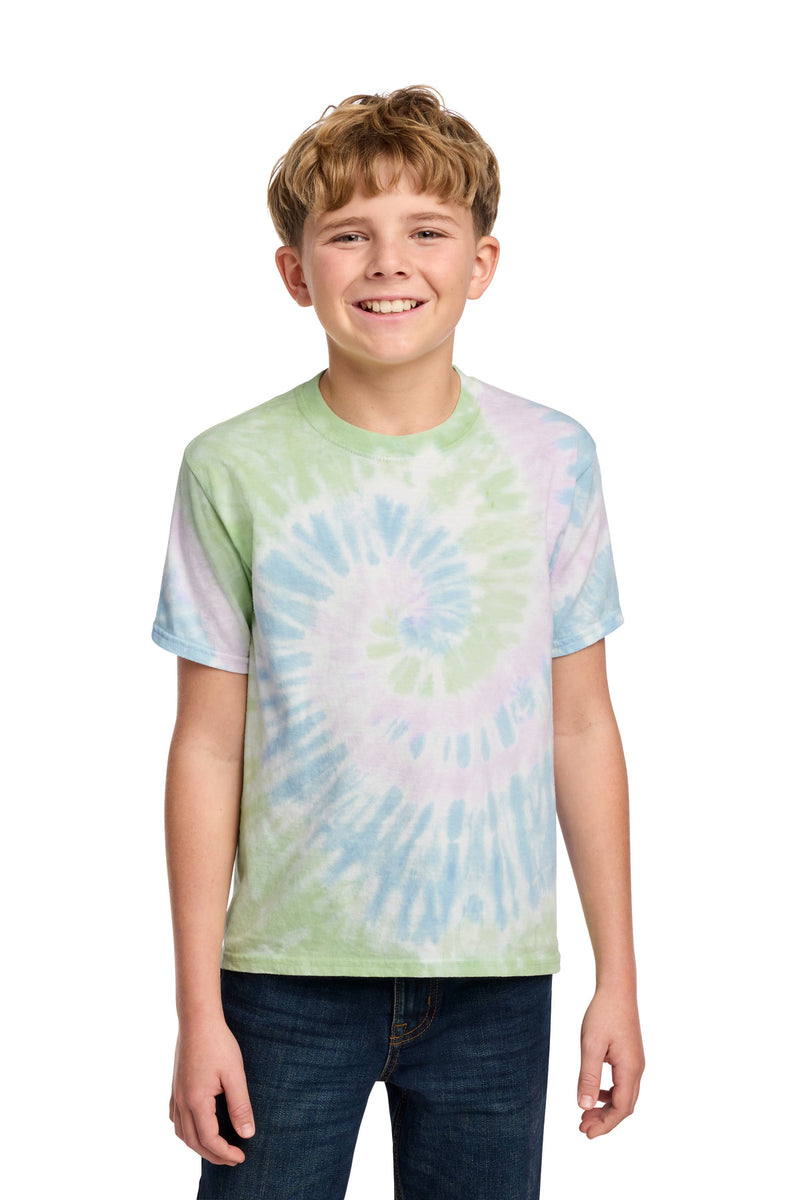 Port & Co Youth Tie-Dye Tee - Watercolor Spiral