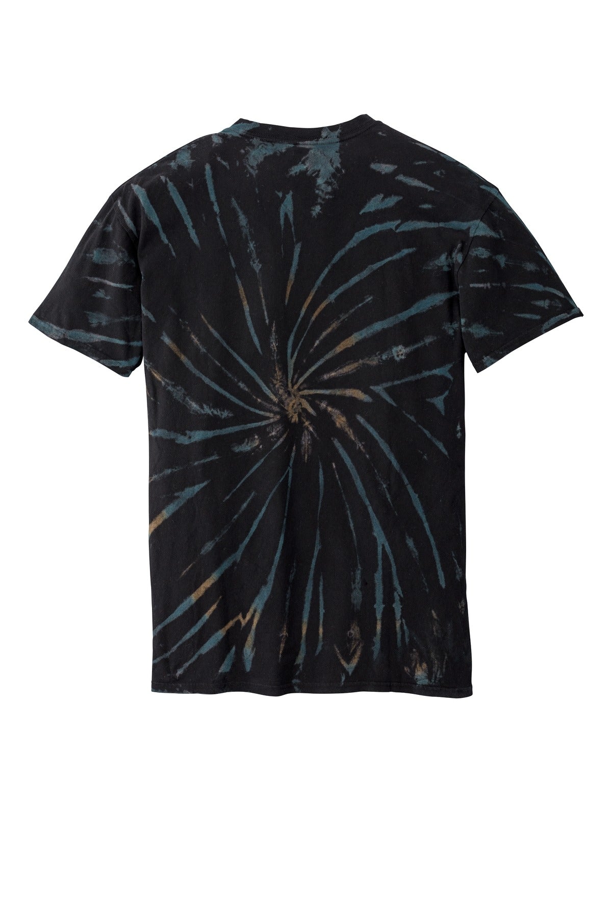 Port & Co Tie-Dye Tee - Black Galaxy Spiral