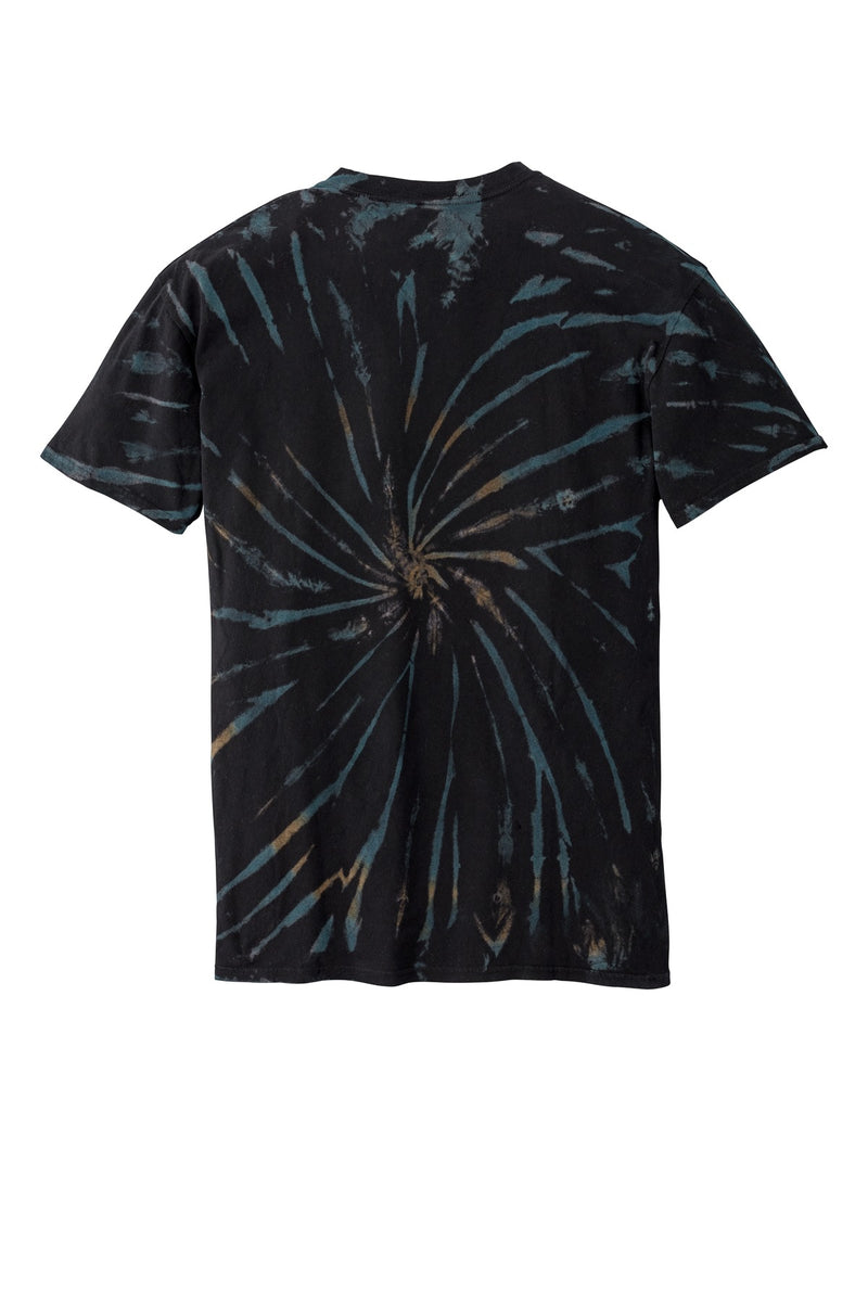Port & Co Tie-Dye Tee - Black Galaxy Spiral
