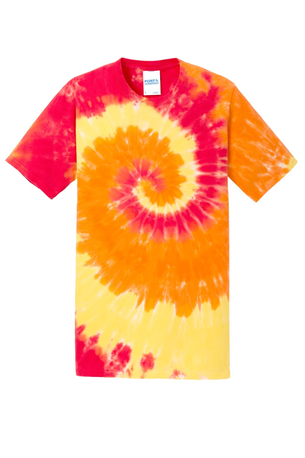 Port & Co Tie-Dye Tee - Blaze Rainbow
