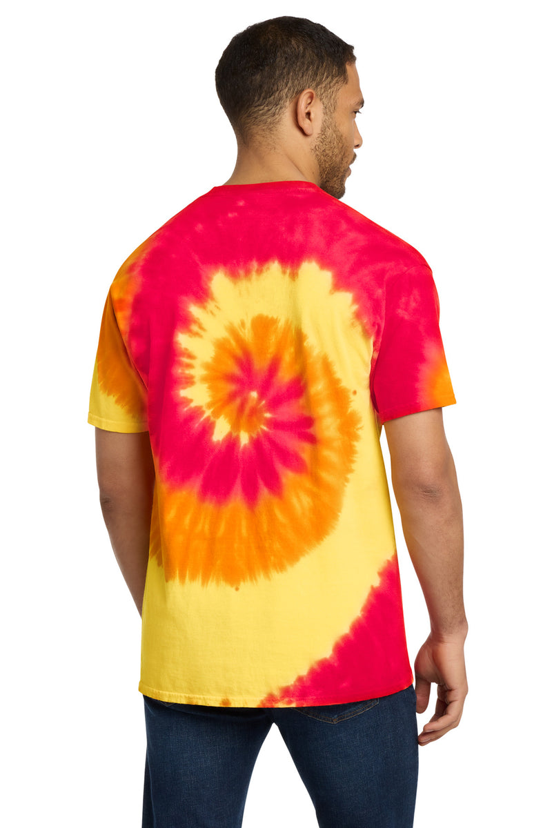 Port & Co Tie-Dye Tee - Blaze Rainbow
