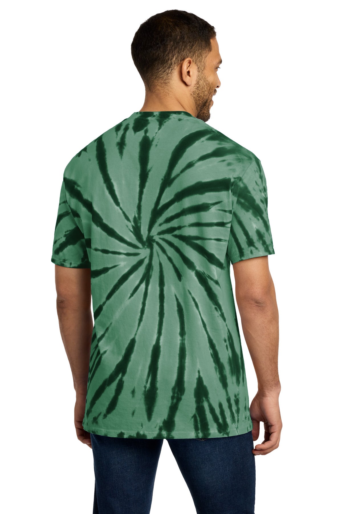 Port & Co Tie-Dye Tee - Forest Green