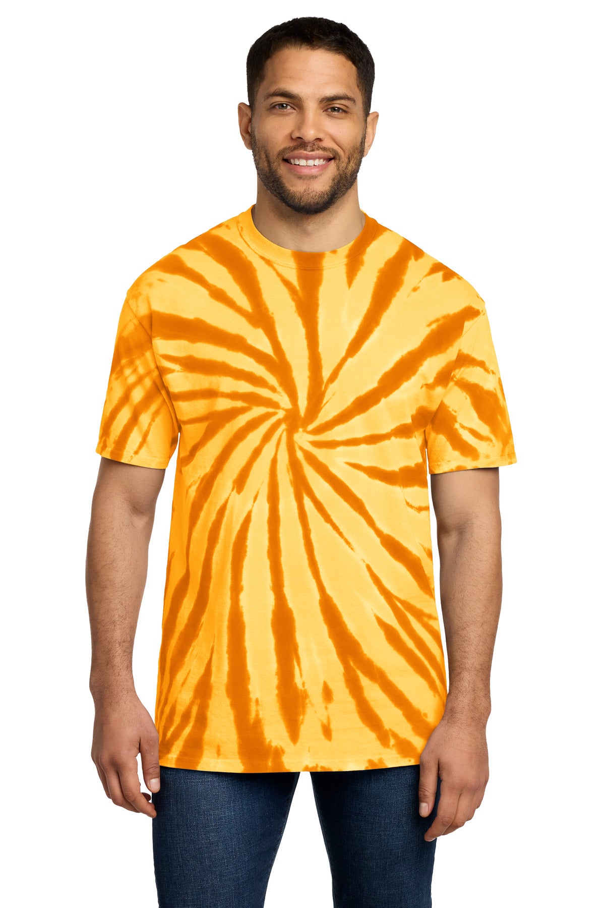 Port & Co Tie-Dye Tee - Gold